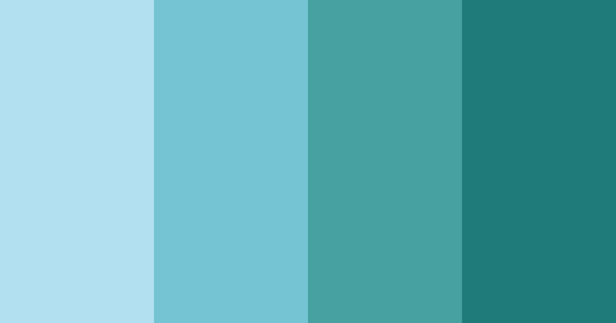 Download teal fish color palette PNG image (landscape)