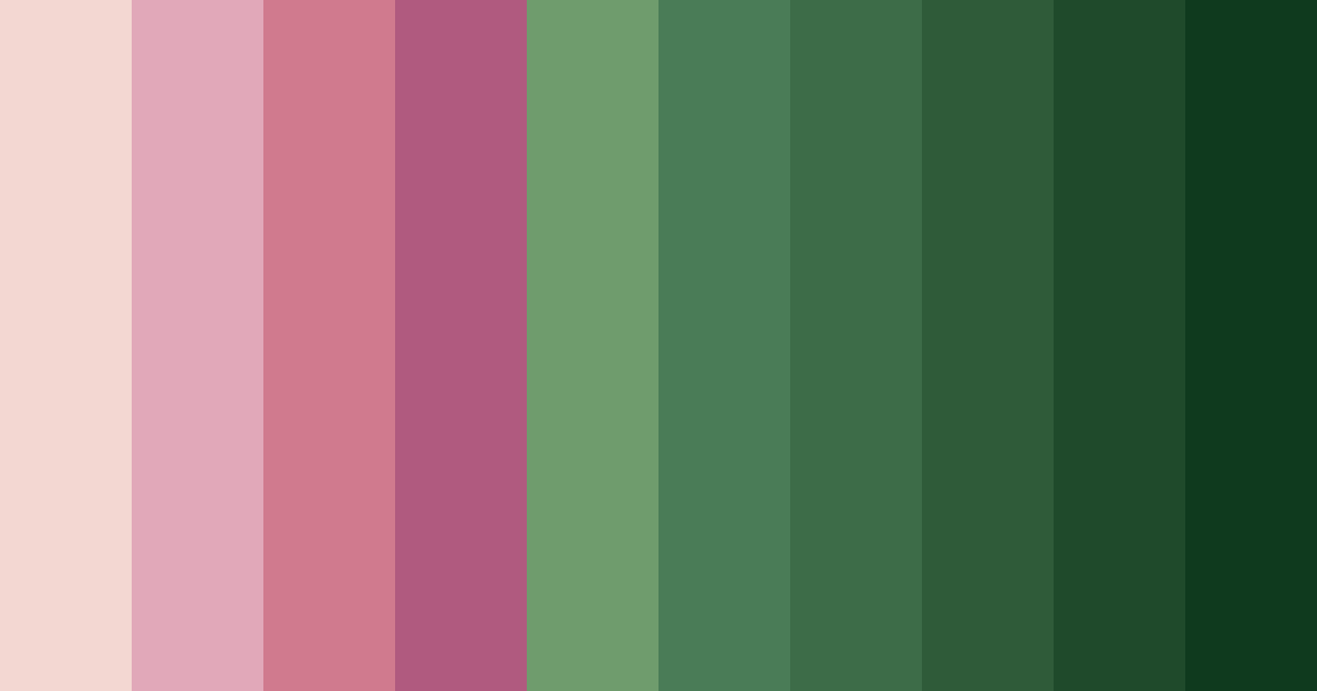 Download dark greens and pinks color palette PNG image (landscape)