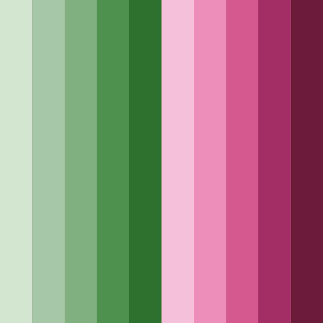 Download dark green and pink garden color palette PNG image (square)