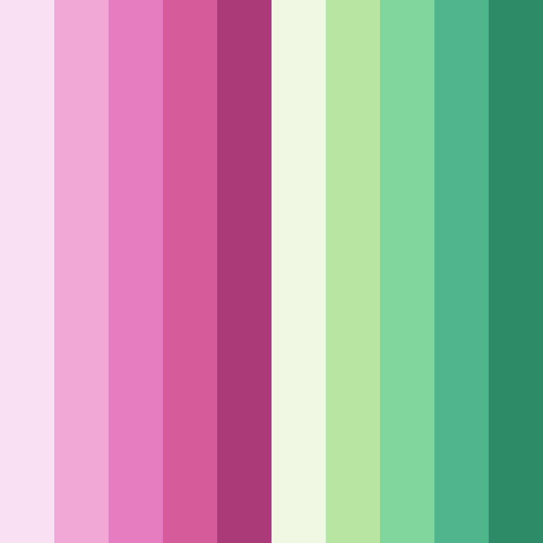 Download pink and green delight color palette PNG image (square)