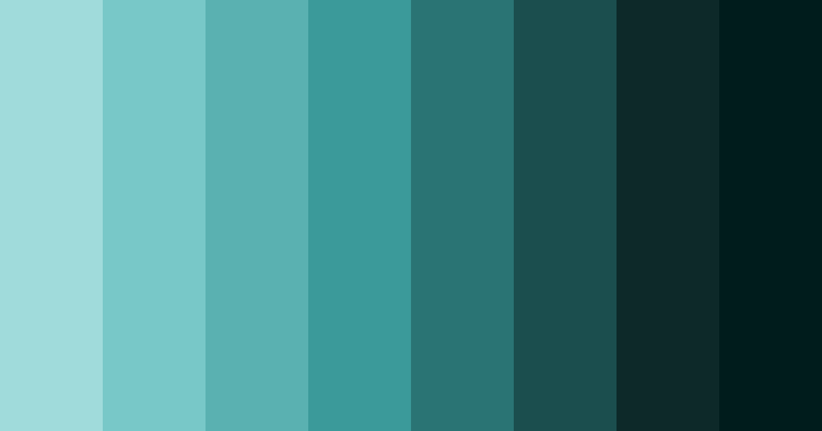 Download dark turquoise depths color palette PNG image (landscape)