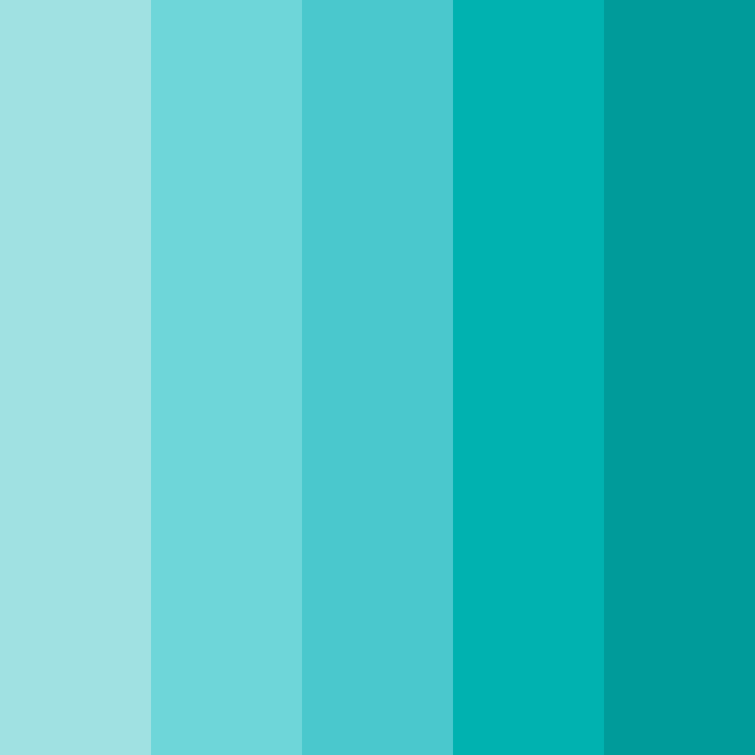 Download tropical teal oasis color palette PNG image (square)