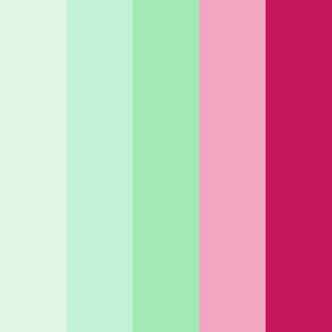 Download garden of blossoms color palette PNG image (square)