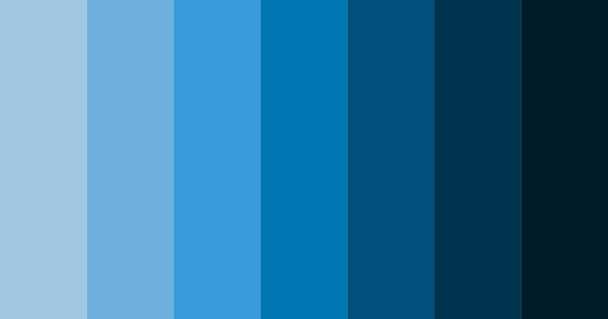 Download shades of blue sky color palette PNG image (landscape)