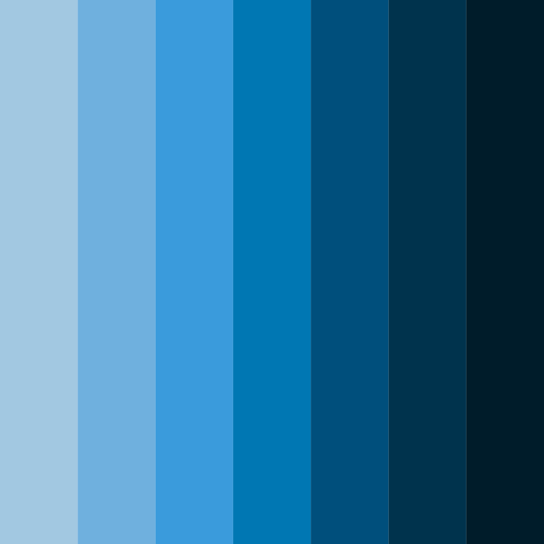 Download shades of blue sky color palette PNG image (square)