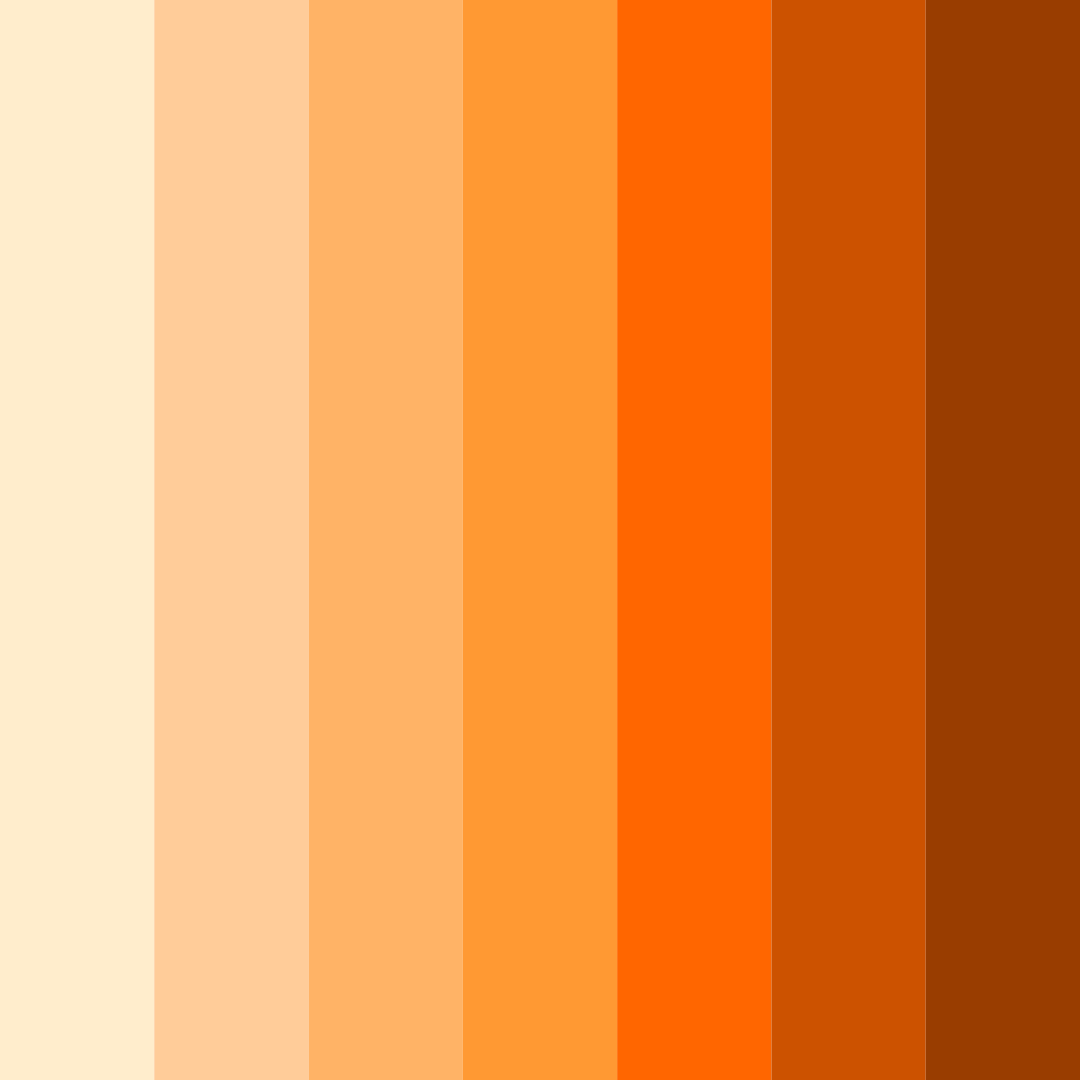 Download orange fire color palette PNG image (square)