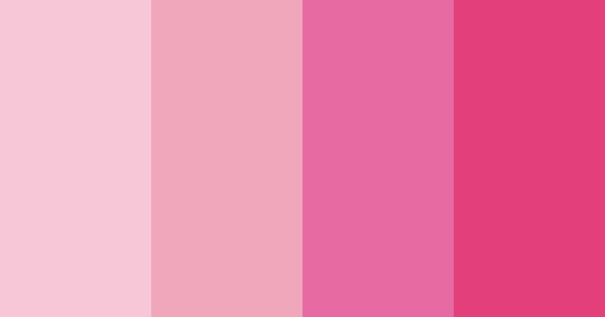 Download cute pink color palette PNG image (landscape)