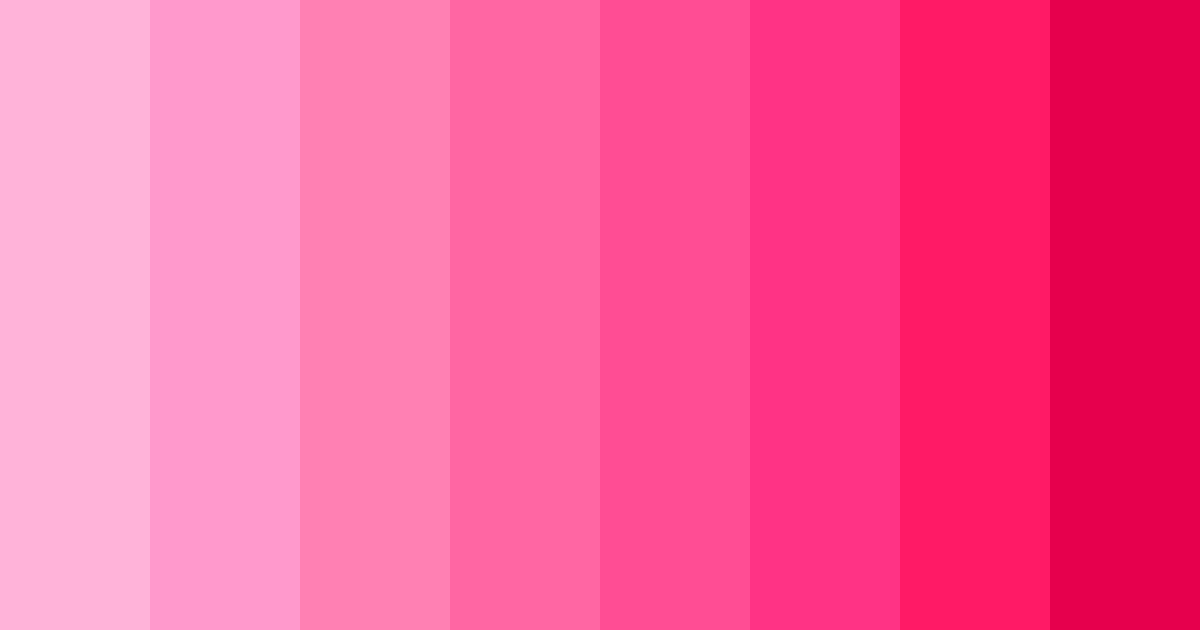 Download bright pink color palette PNG image (landscape)