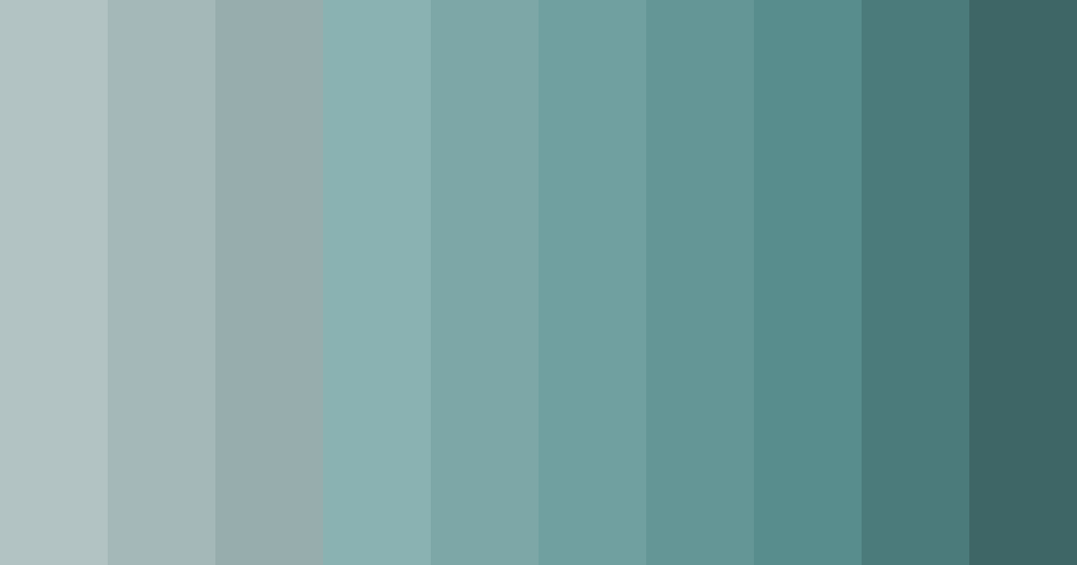 Download shades of teal color palette PNG image (landscape)
