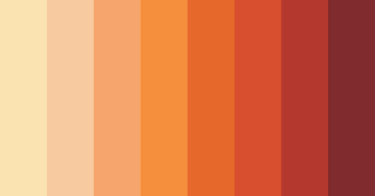 Download warm orange summer color palette PNG image (landscape)