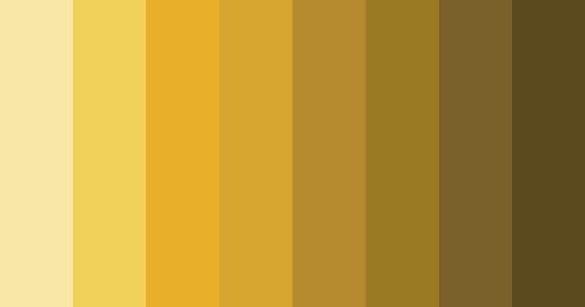 Download sandy yellow shades color palette PNG image (landscape)