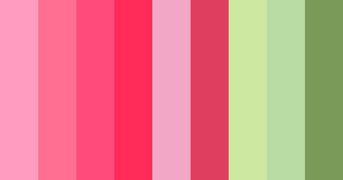 Download pink and green delight color palette PNG image (landscape)