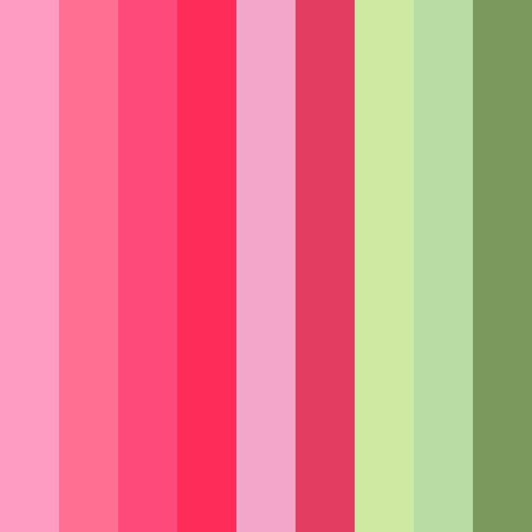 Download pink and green delight color palette PNG image (square)