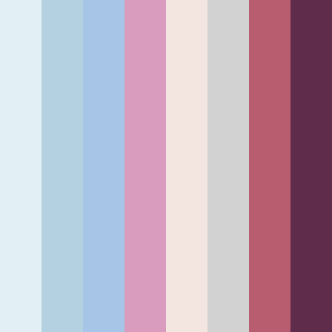 Download blue cherry color palette PNG image (square)