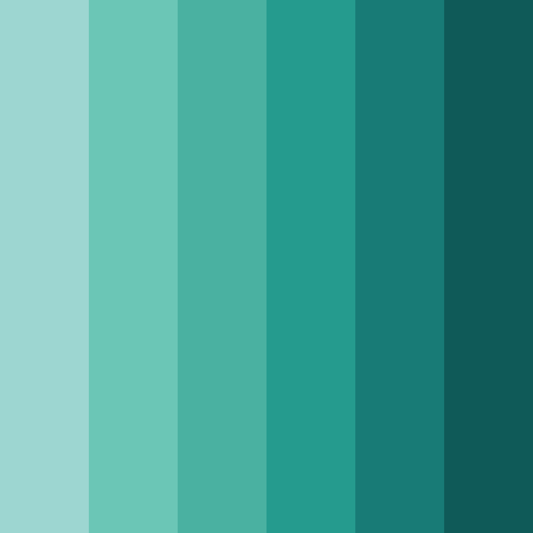 Download teal shades color palette PNG image (square)