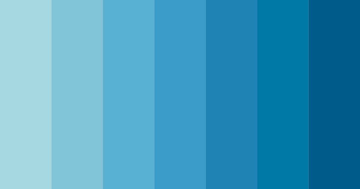 Download aqua serenity color palette PNG image (landscape)