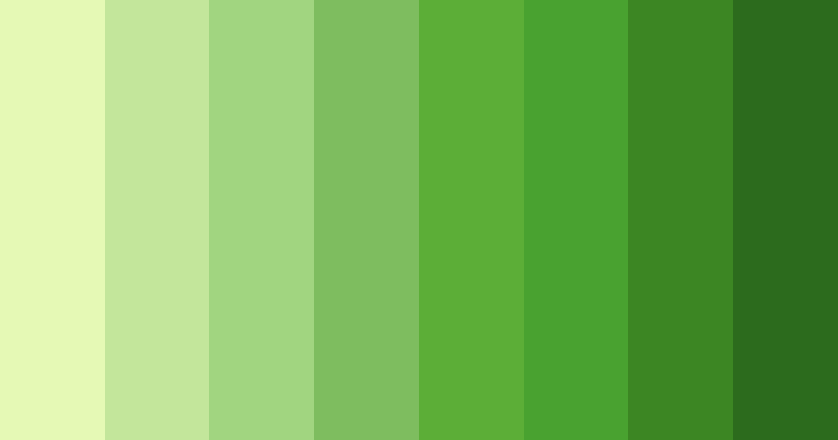 Download shades of yellow green color palette PNG image (landscape)