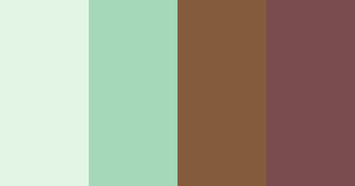 Download earthy blossoms color palette PNG image (landscape)