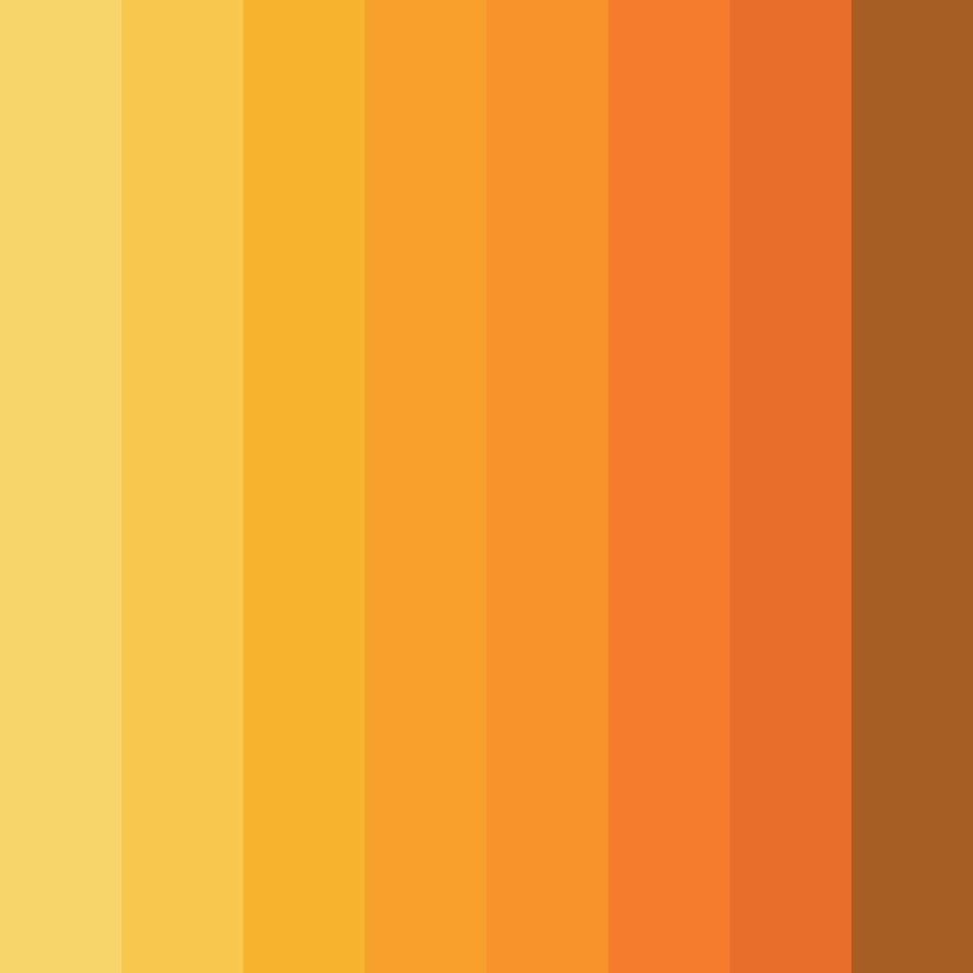 Download golden sunset color palette PNG image (square)