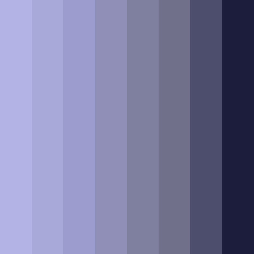 Download shades of blue color palette PNG image (square)