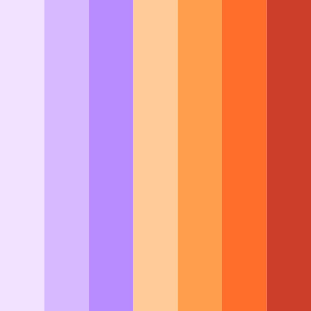 Download purple orange dream color palette PNG image (square)