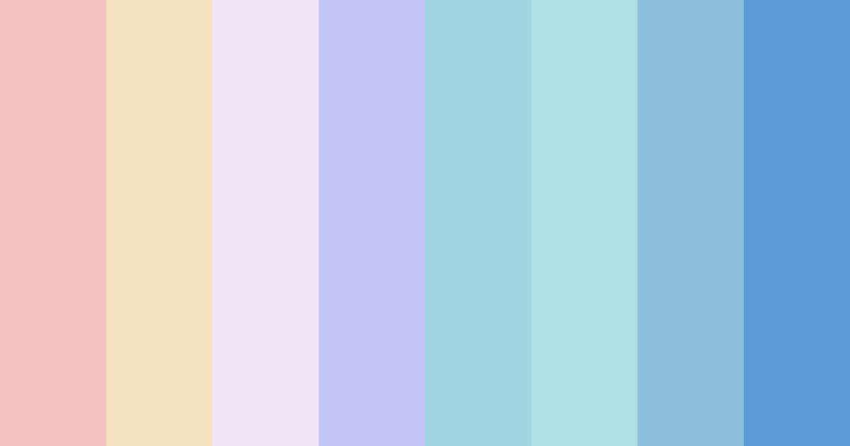 Download pastel blue color palette PNG image (landscape)
