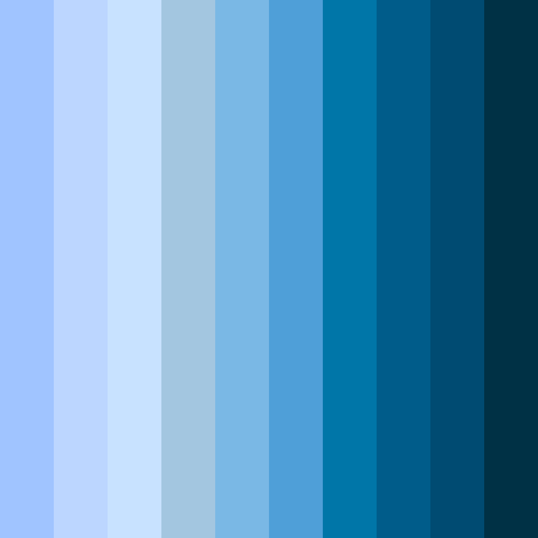 Download cool blue color palette PNG image (square)