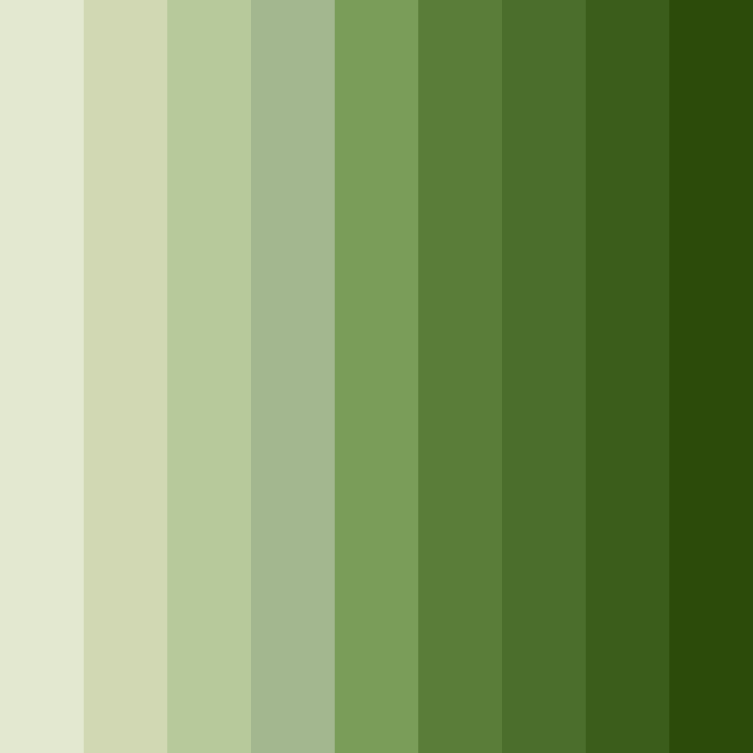 Download earthy green color palette PNG image (square)