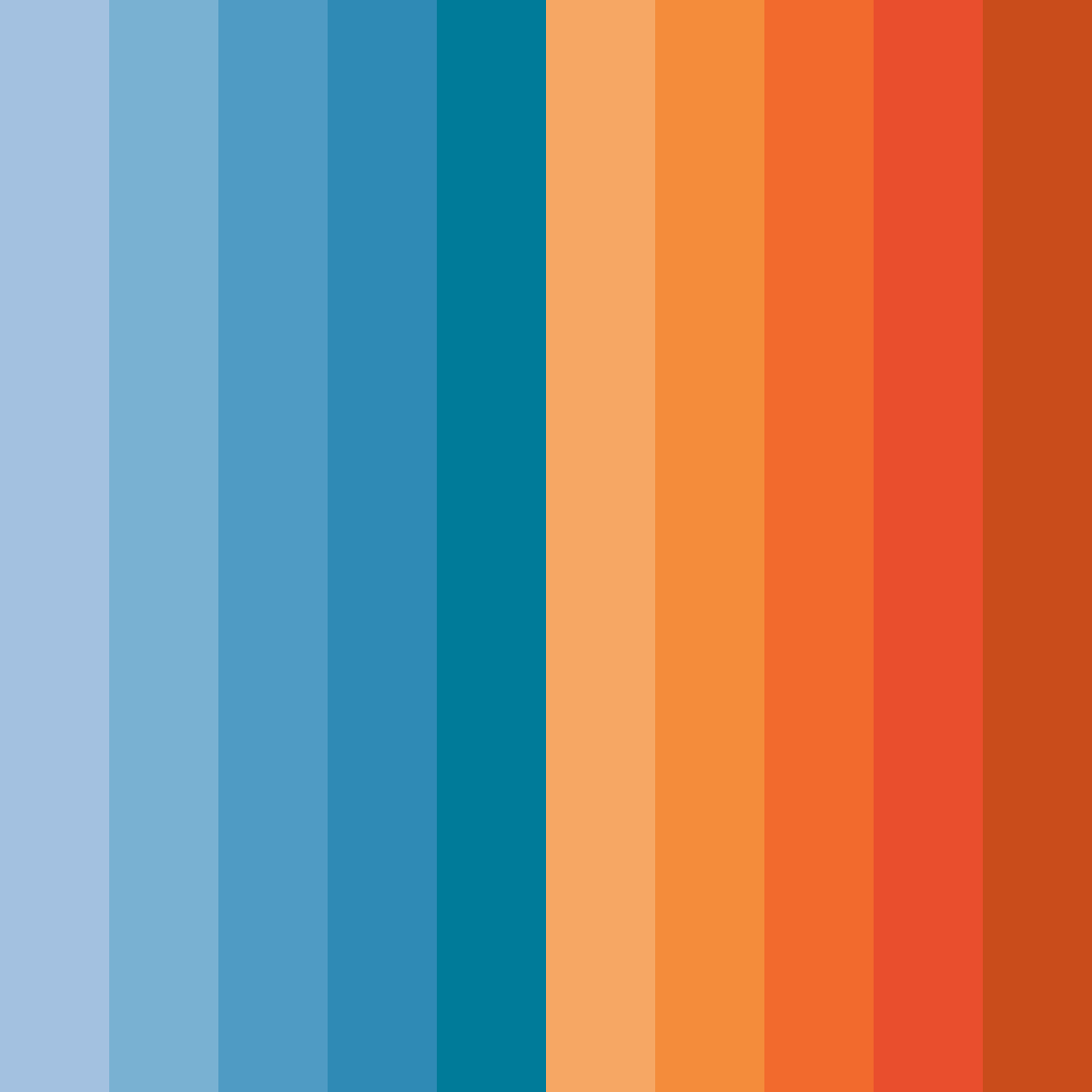 Download sunset waves color palette PNG image (square)