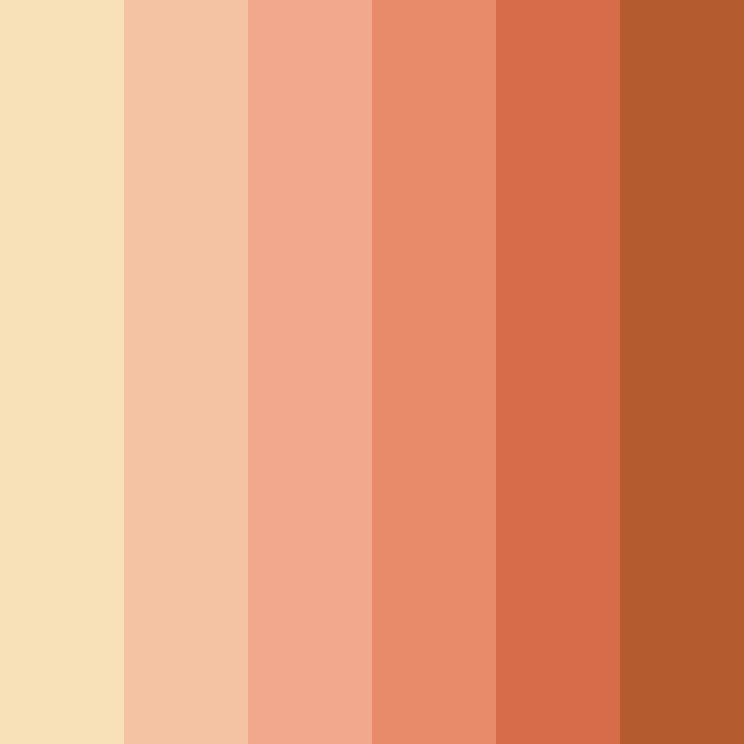 Download shades of orange color palette PNG image (square)