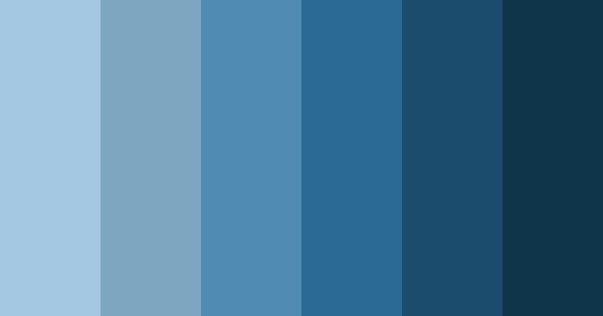 Download elegant blue color palette PNG image (landscape)