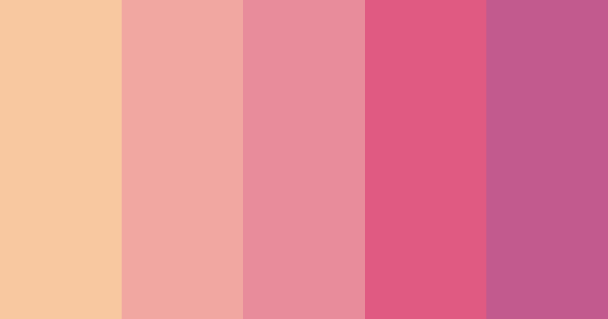 Download pink sunset color palette PNG image (landscape)