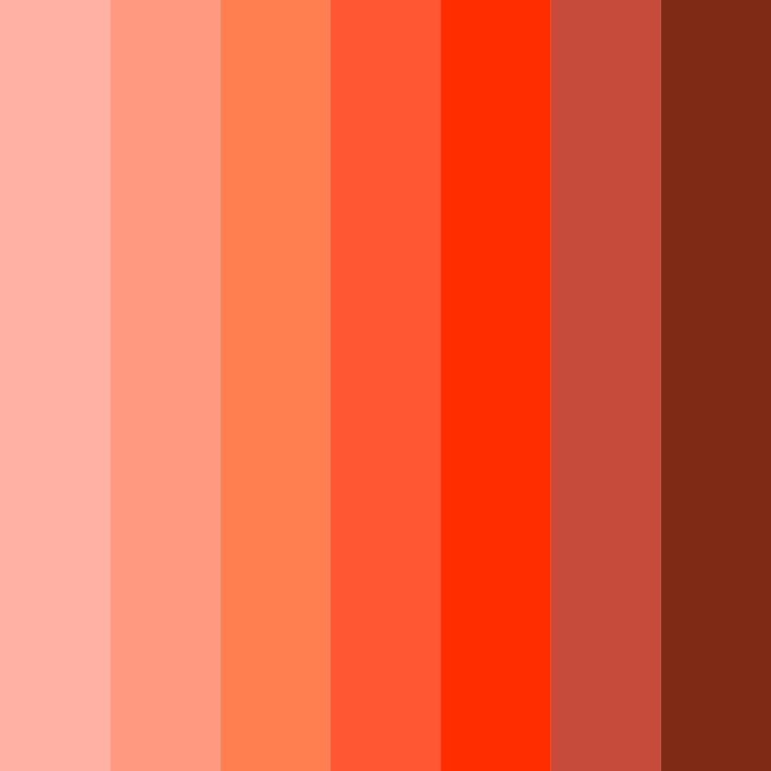 Download coral ember sunset color palette PNG image (square)
