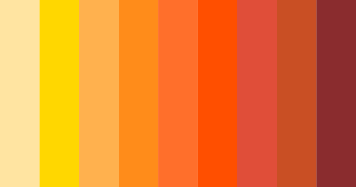 Download sunset orange color palette PNG image (landscape)
