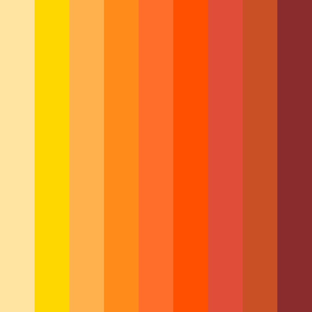 Download sunset orange color palette PNG image (square)