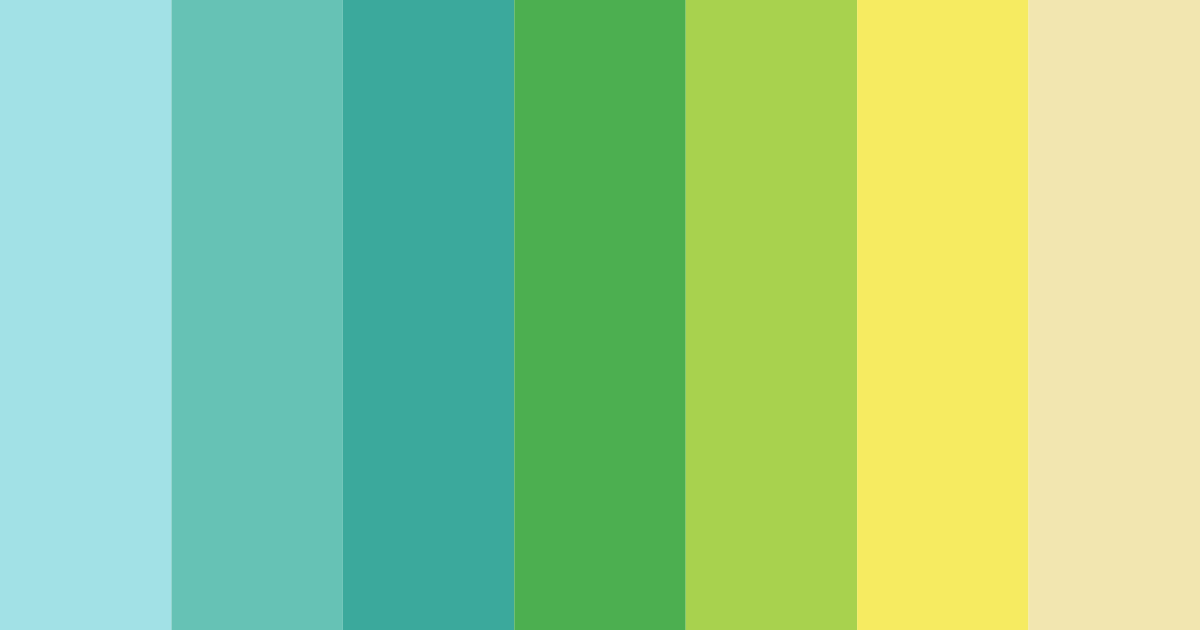 Download emerald blue garden color palette PNG image (landscape)