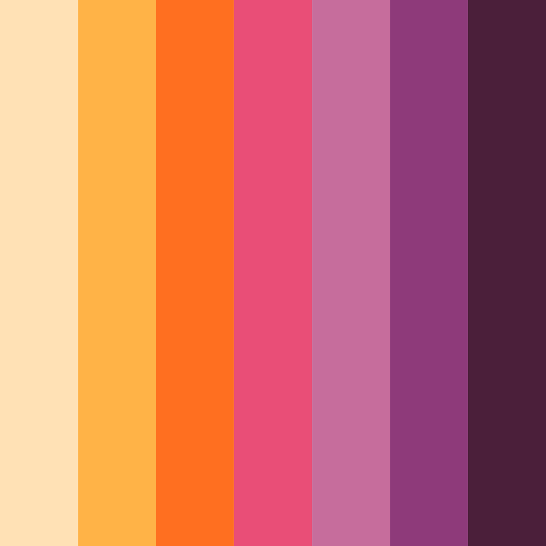 Download urban sunset vibes color palette PNG image (square)
