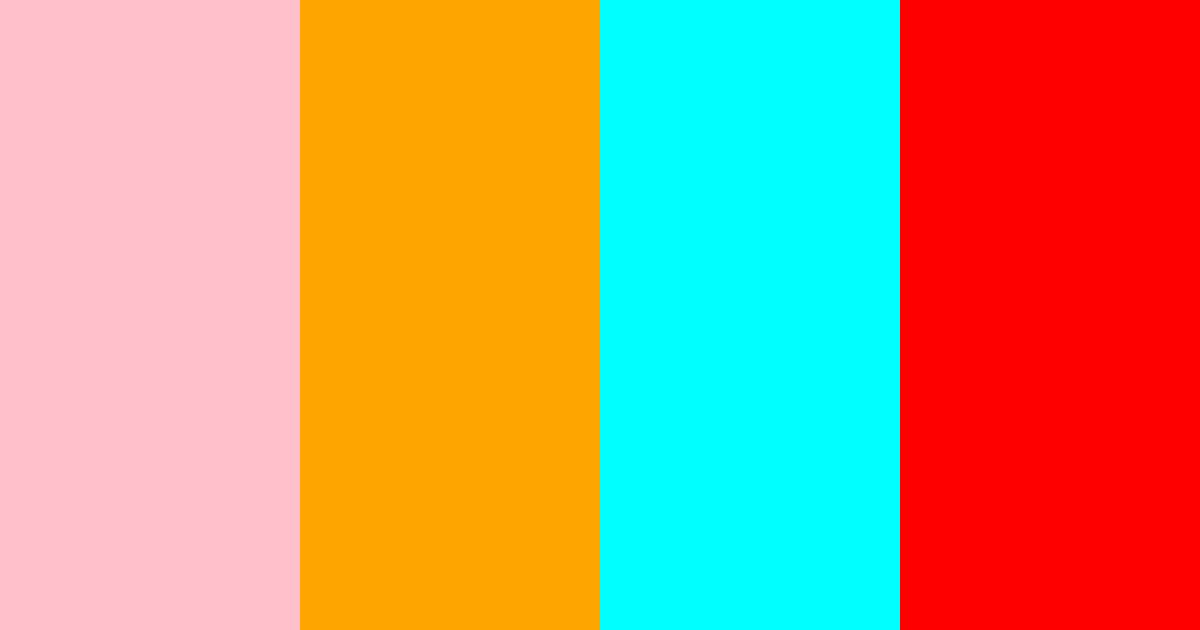 Download cotton candy, orange, cyan, red color palette PNG image (landscape)