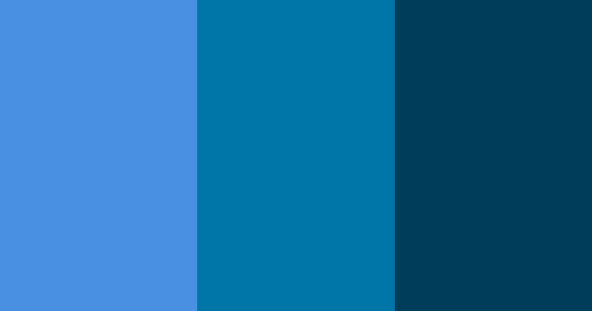 Download dark blue shades color palette PNG image (landscape)