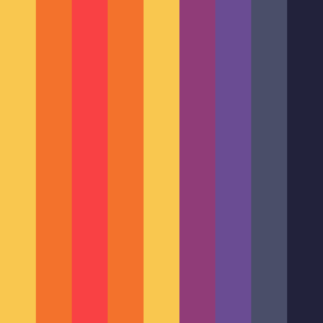 Download twilight citrus color palette PNG image (square)