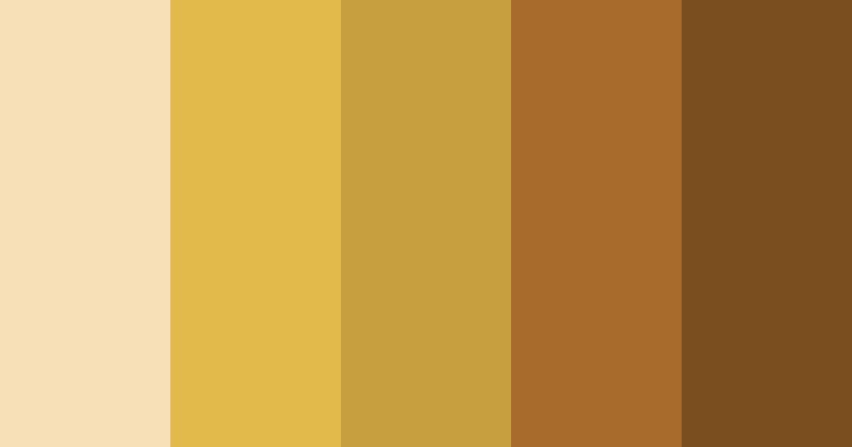 Download shades of yellow color palette PNG image (landscape)