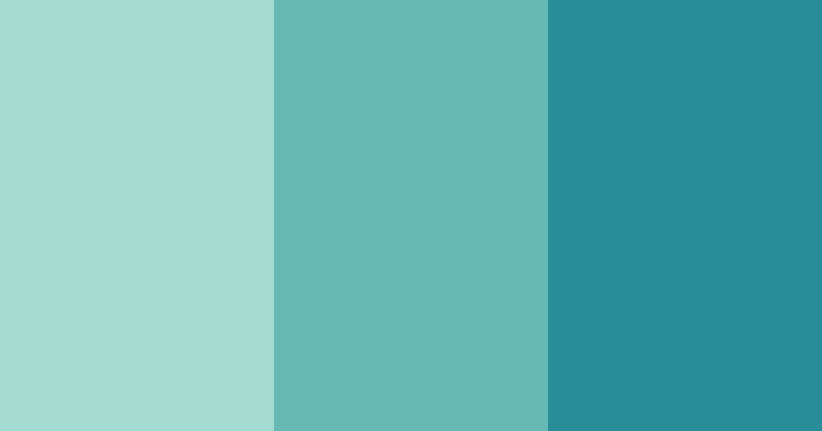 Download turquoise shades color palette PNG image (landscape)
