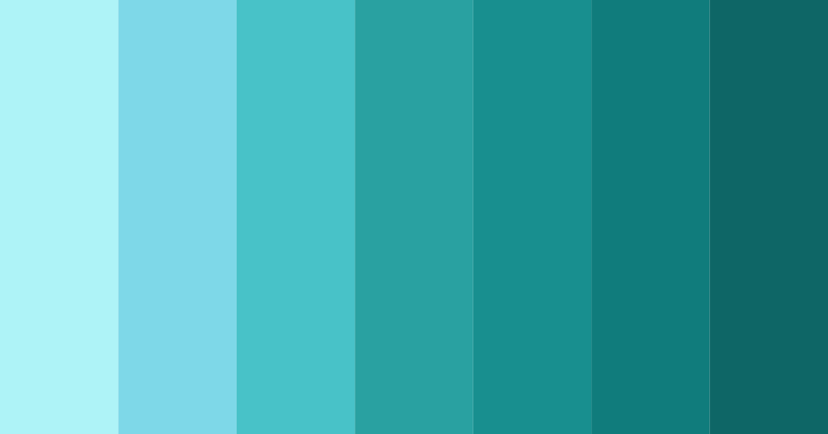 Download teal tranquility color palette PNG image (landscape)