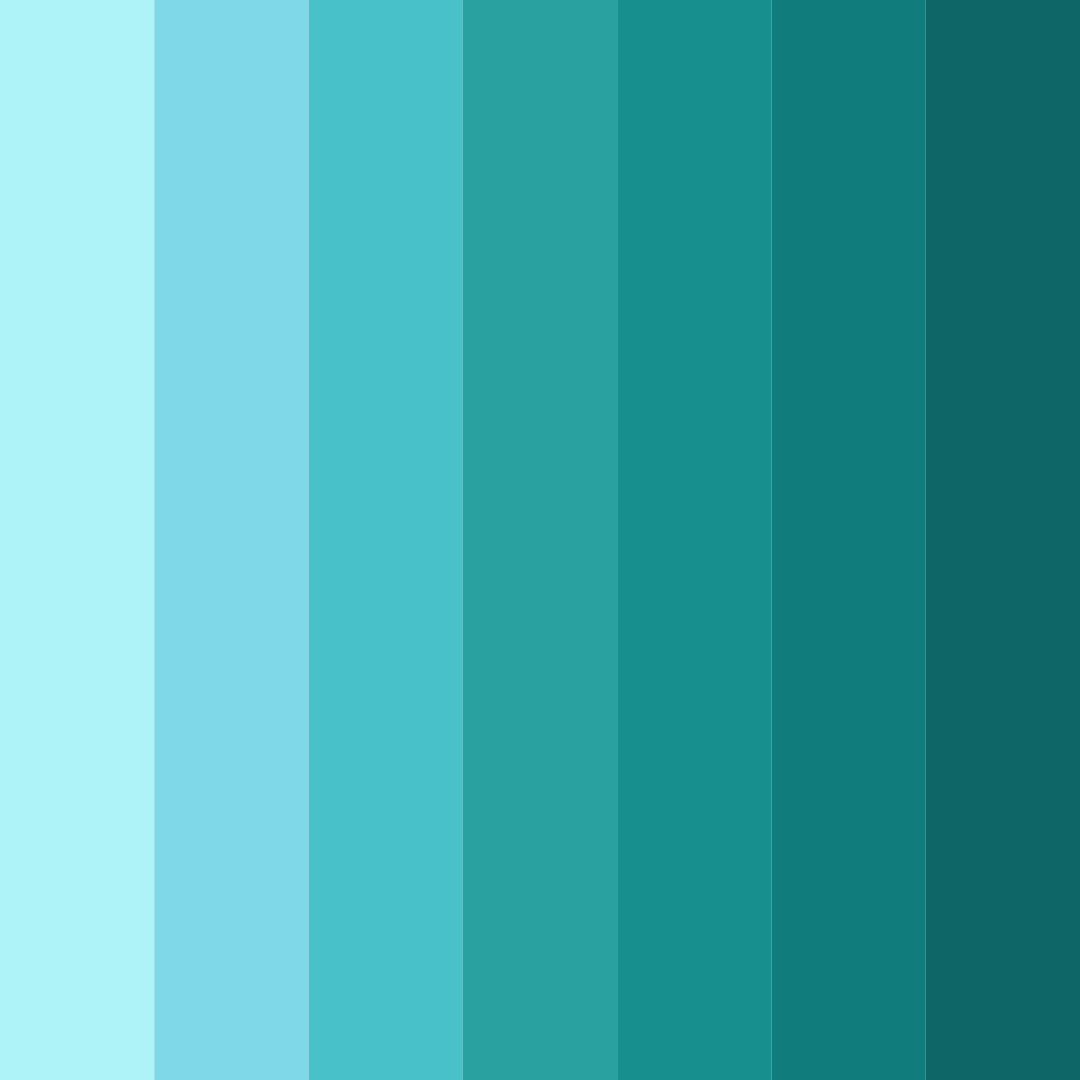 Download teal tranquility color palette PNG image (square)