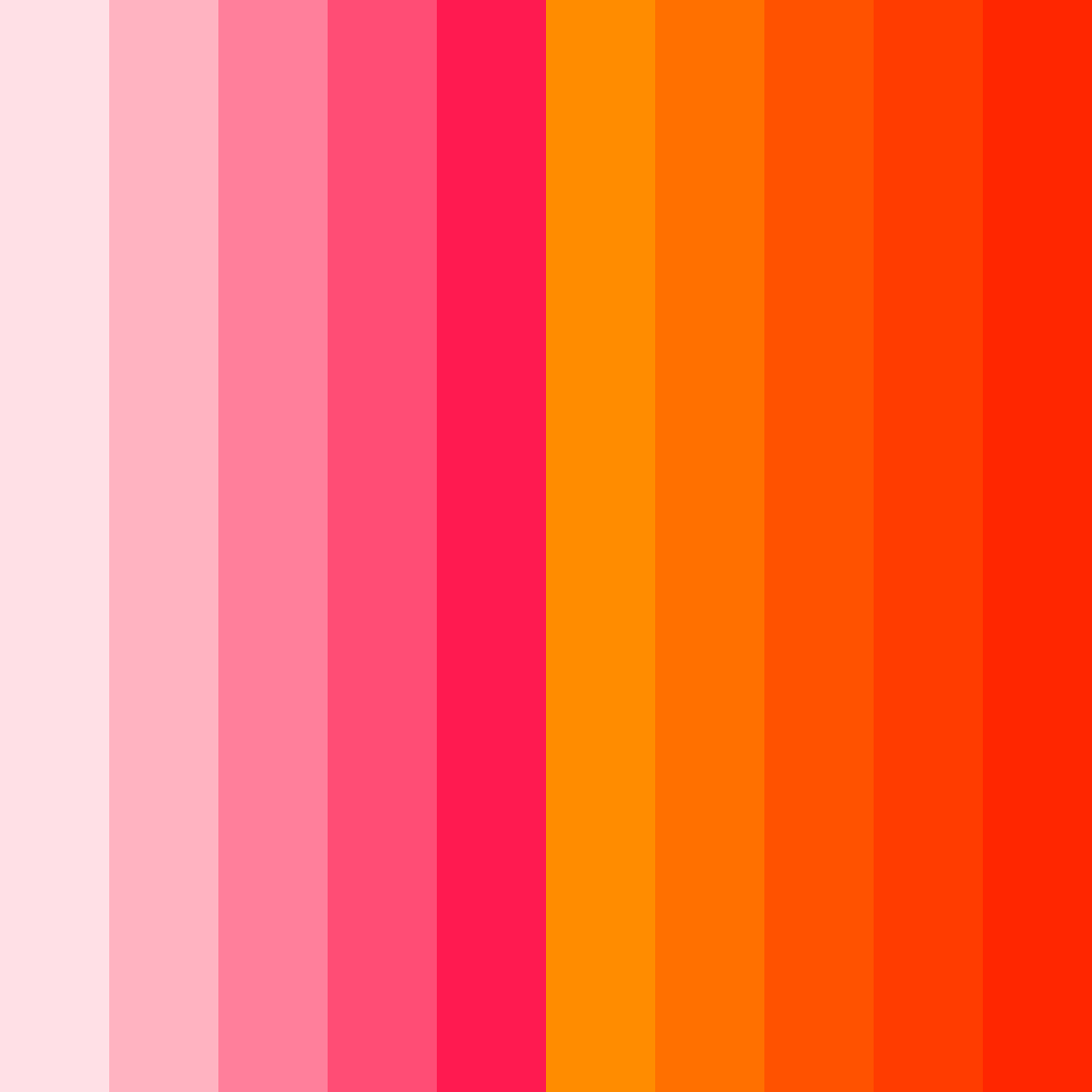 Download pink and orange sunset color palette PNG image (square)