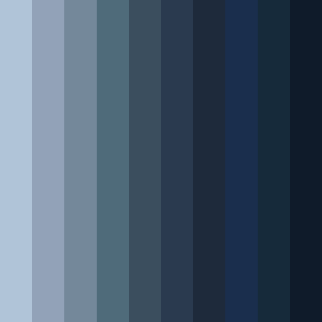 Download dusty blue shades color palette PNG image (square)