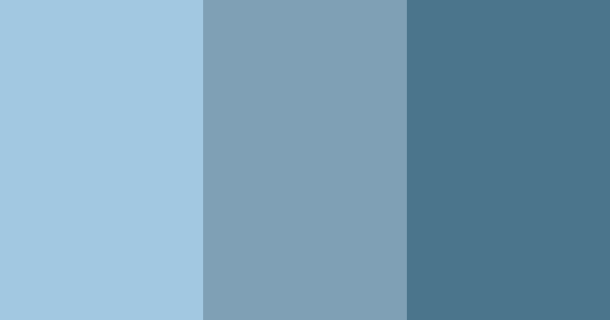 Download dusty blue shades color palette PNG image (landscape)