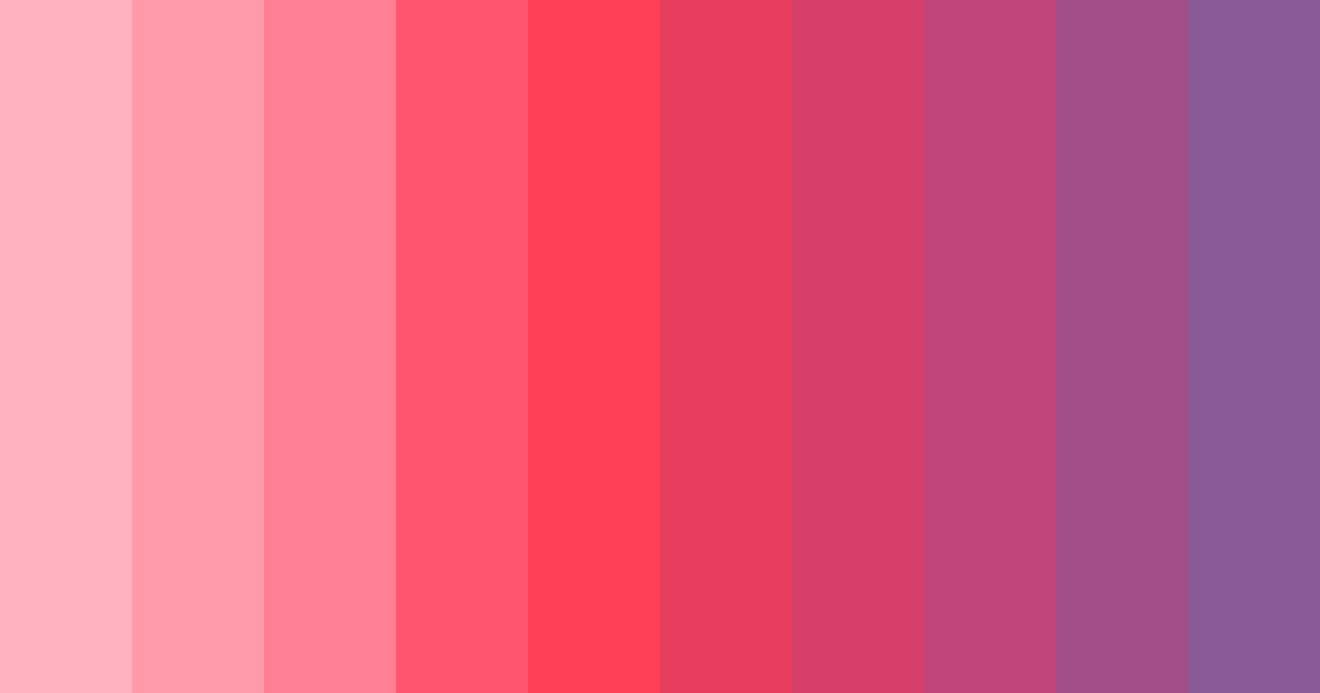 Download reddish pink dream color palette PNG image (landscape)