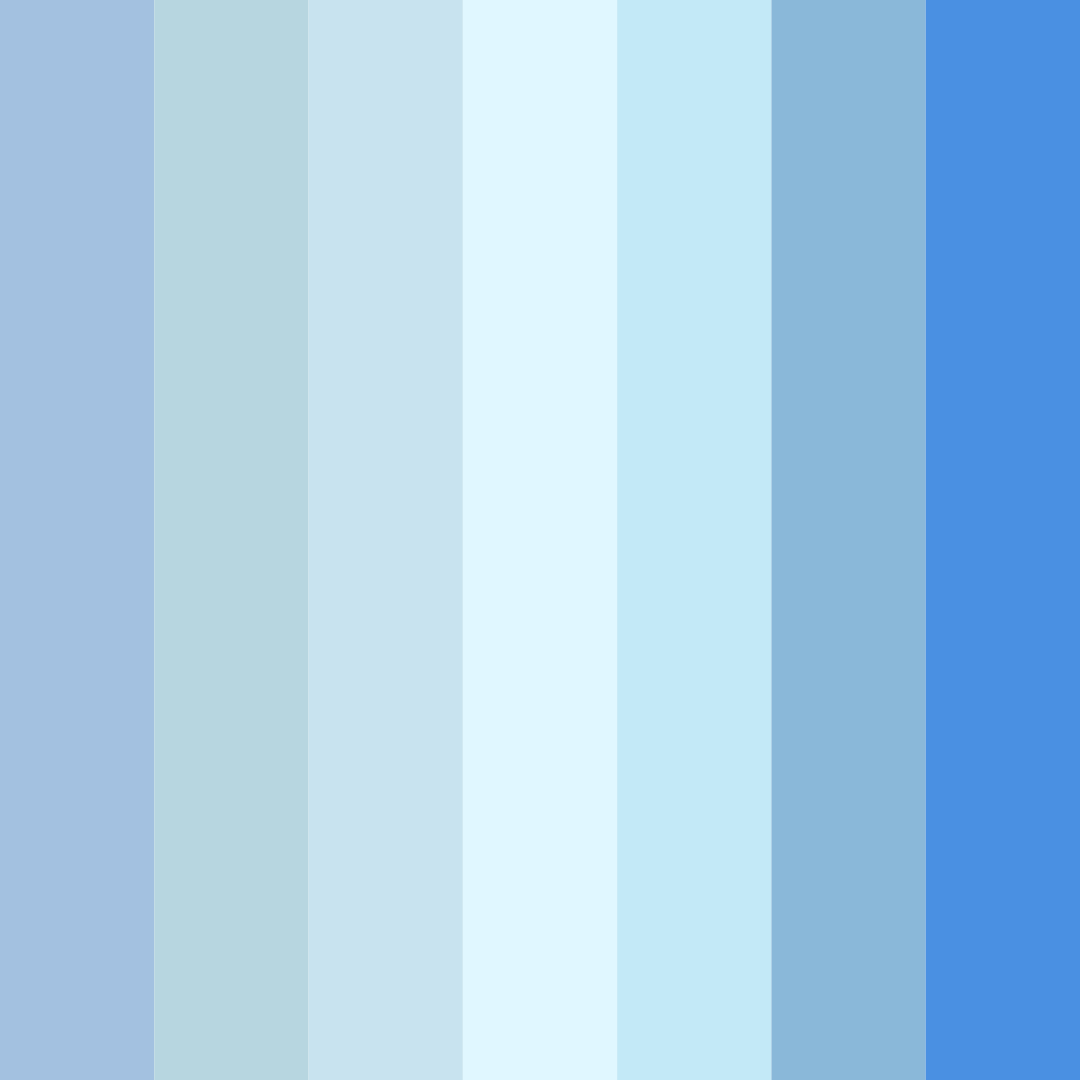 Download light pastel blue color palette PNG image (square)