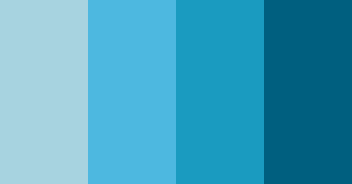 Download shades of blue ocean color palette PNG image (landscape)